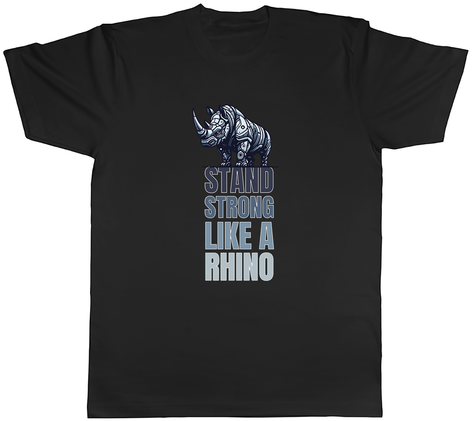 Stand Strong Like a Rhino Rhinoceros Strength Mens T-Shirt Tee Gift Top