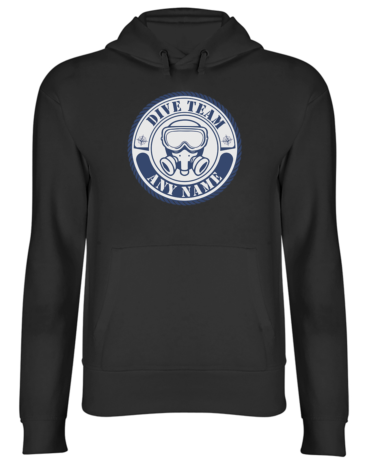 Personalised Any Name Dive Team Scuba Diving Hoodie Mens Womens Hooded Top