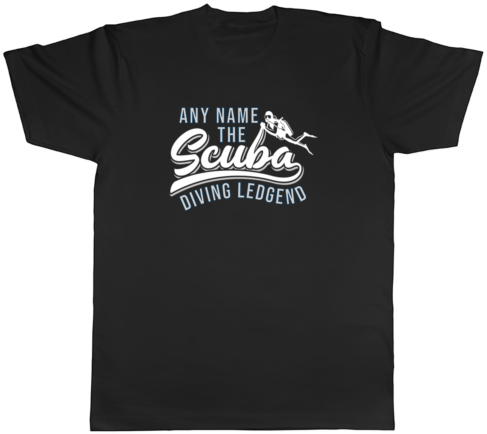 Personalised Any Name The Scuba Diving Legend Mens T-Shirt Tee Gift Top