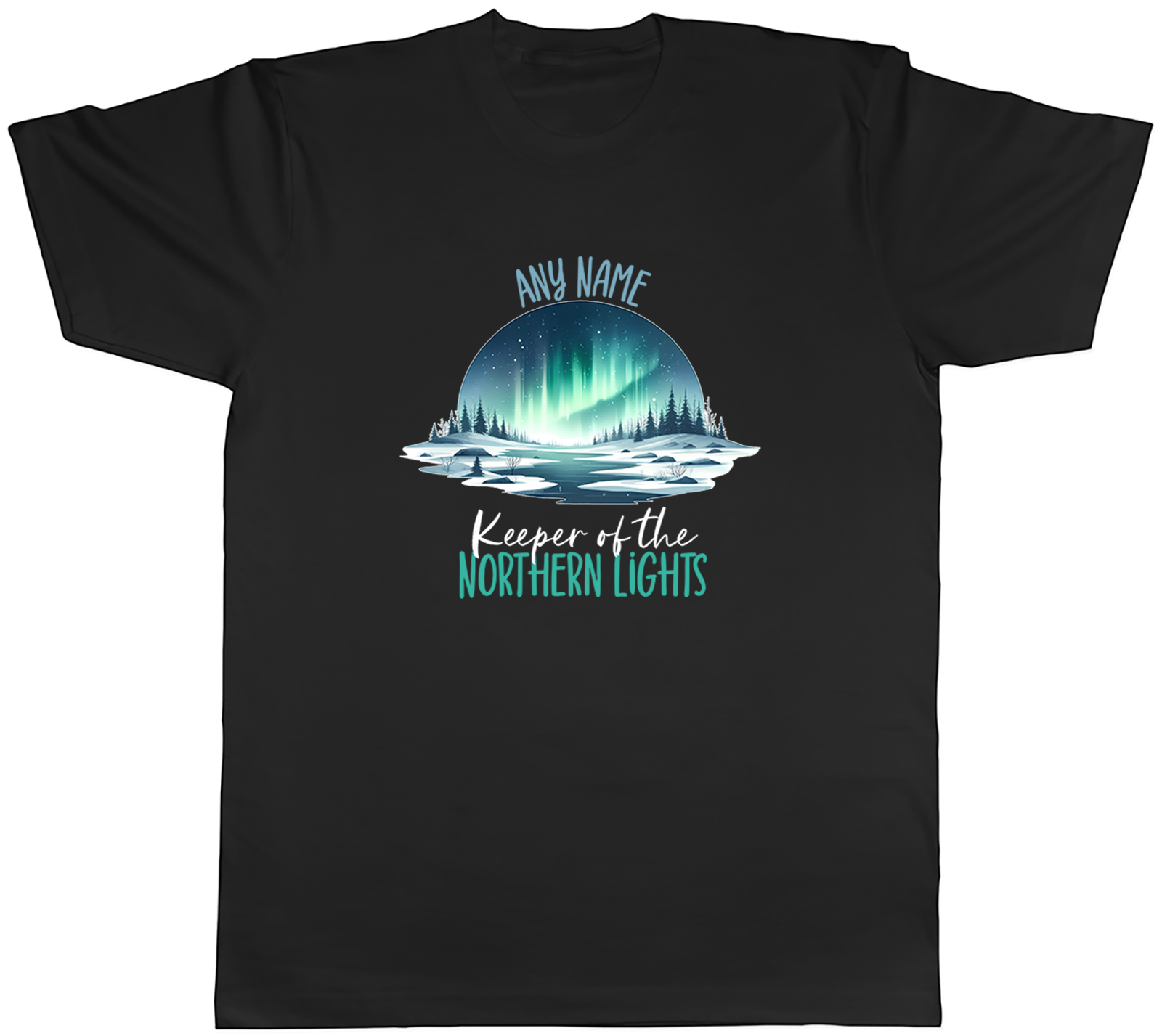 PERSONALISED KEEPER OF THE NORTHERN LIGHTS MENS T-SHIRT TEE GIFT TOP