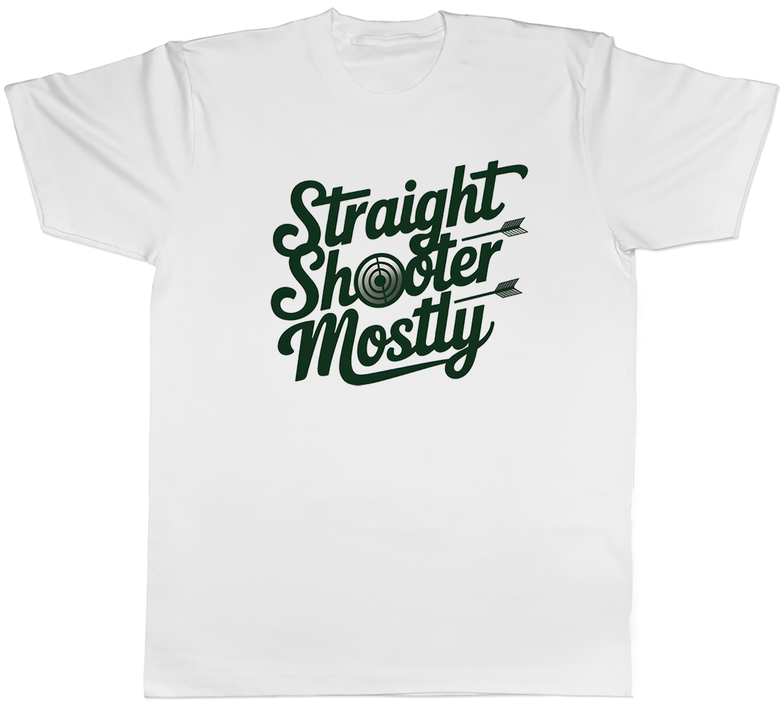 STRAIGHT SHOOTER MOSTLY FUNNY ARCHERY TARGET MENS T-SHIRT TEE GIFT TOP