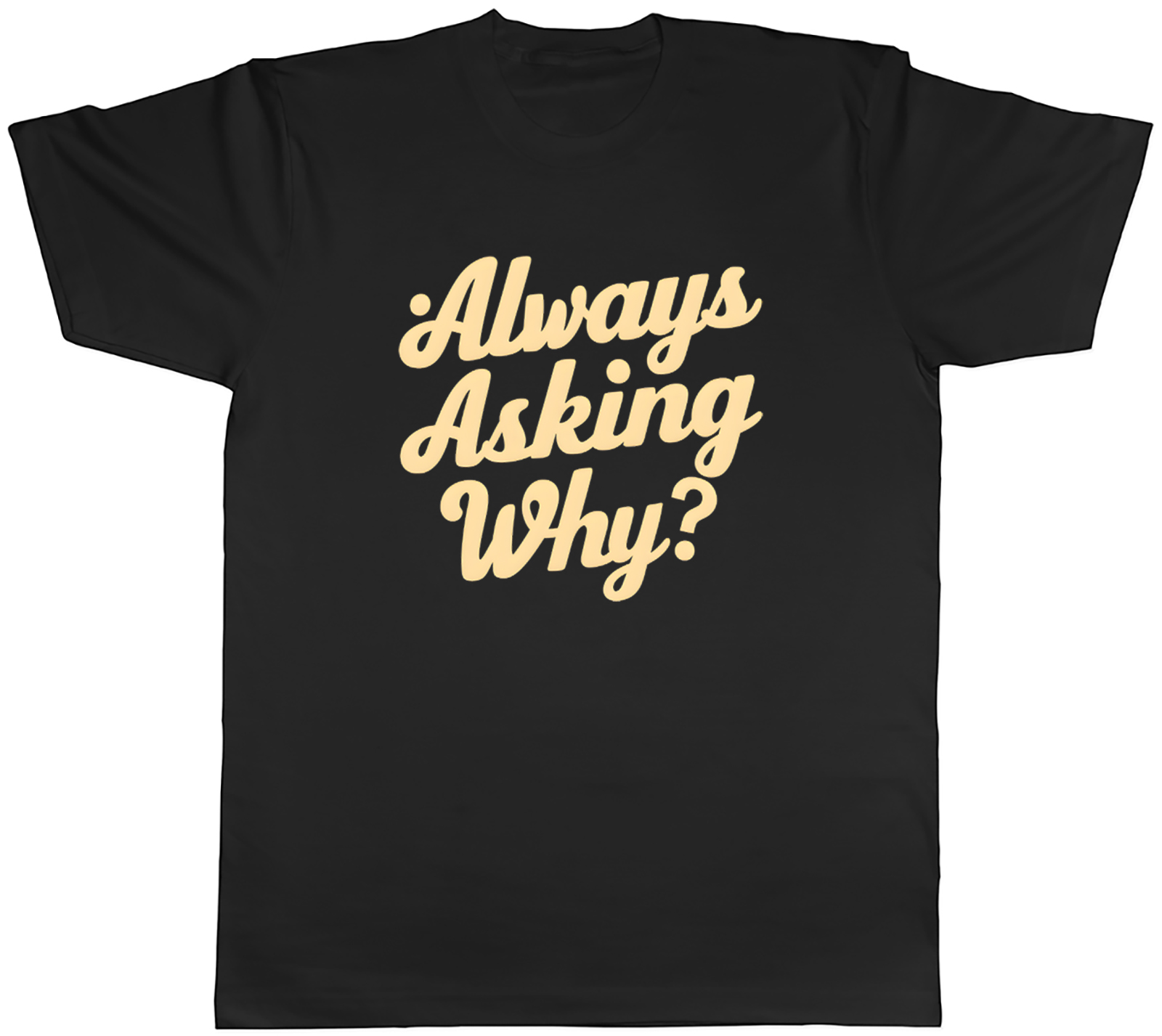 Always Asking Why? Funny Joke Mens T-Shirt Tee Gift Top