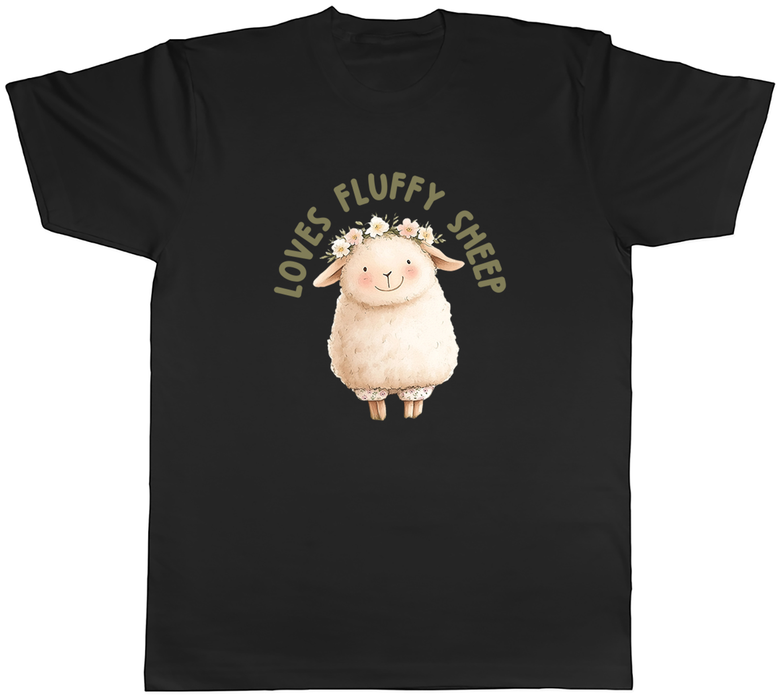Loves Fluffy Sheep Mens T-Shirt Tee Gift Top