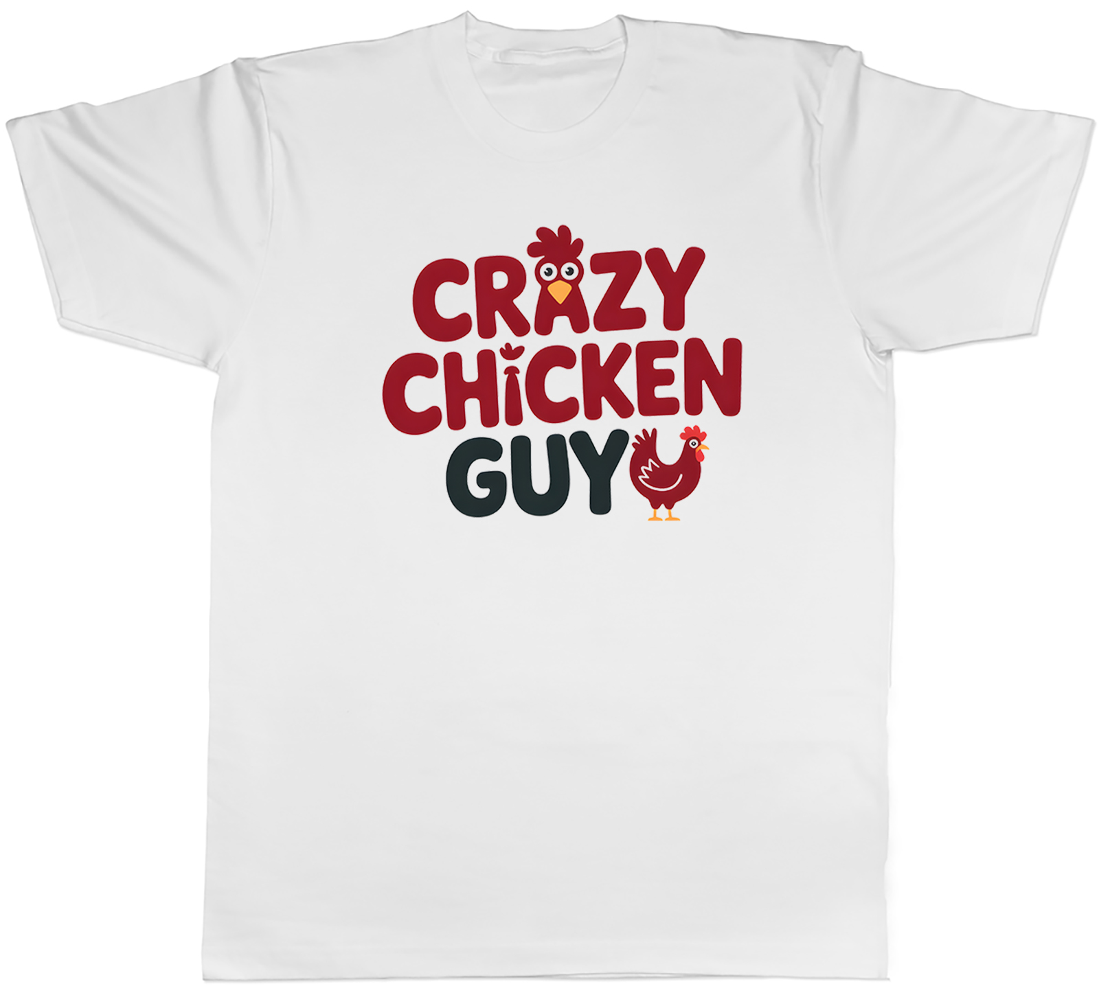 Crazy Chicken Guy Funny Mens T-Shirt Tee Gift Top