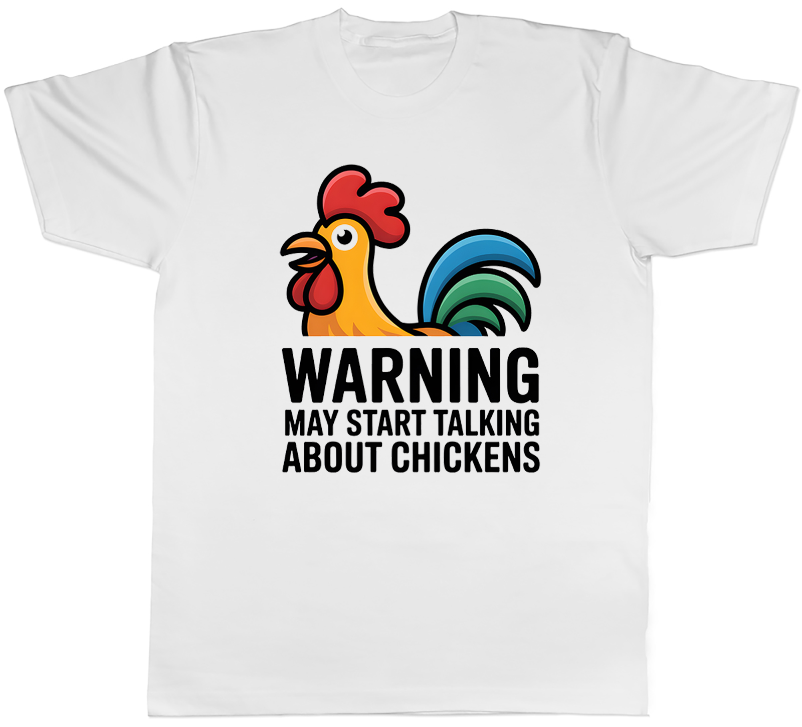 Warning May Start Talking about Chickens Mens T-Shirt Tee Gift Top