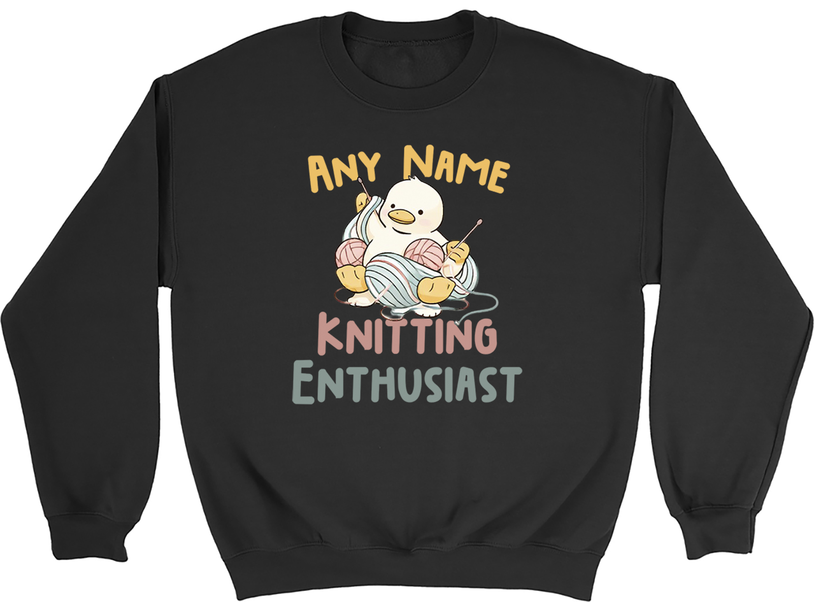 Personalised Any Name Knitting Enthusiast Sweatshirt Mens Womens Jumper