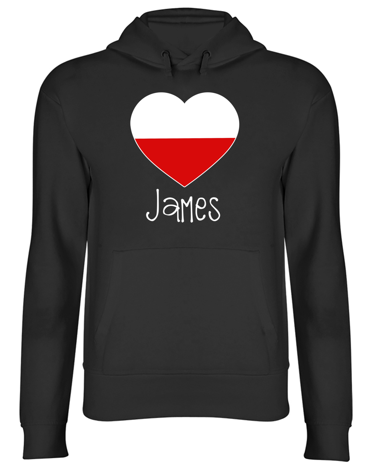 Personalised Love Poland Football Fan Supporter Hoodie Mens Womens Hooded Top