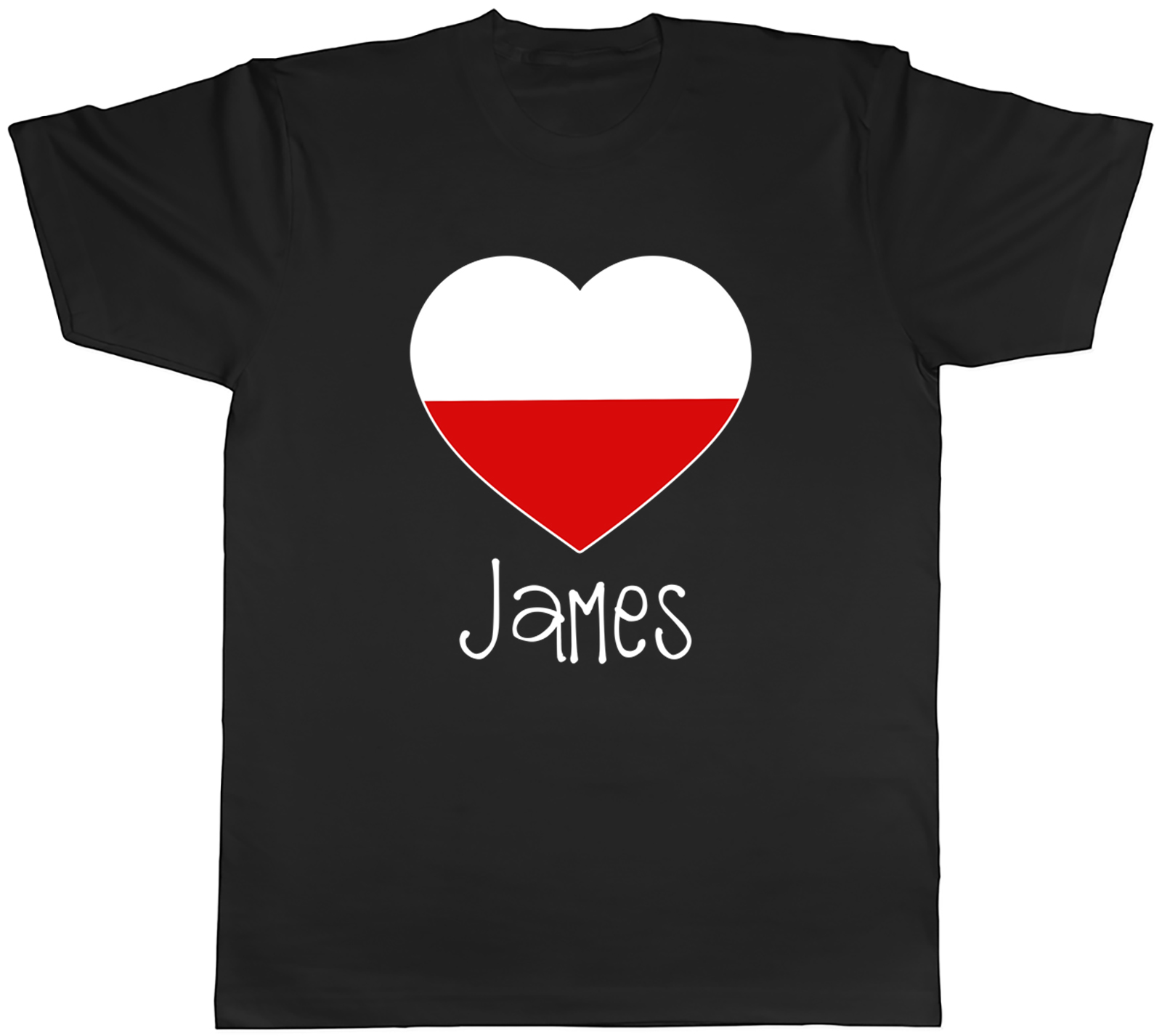 Personalised Love Poland Football Fan Supporter Mens T-Shirt Tee Gift Top