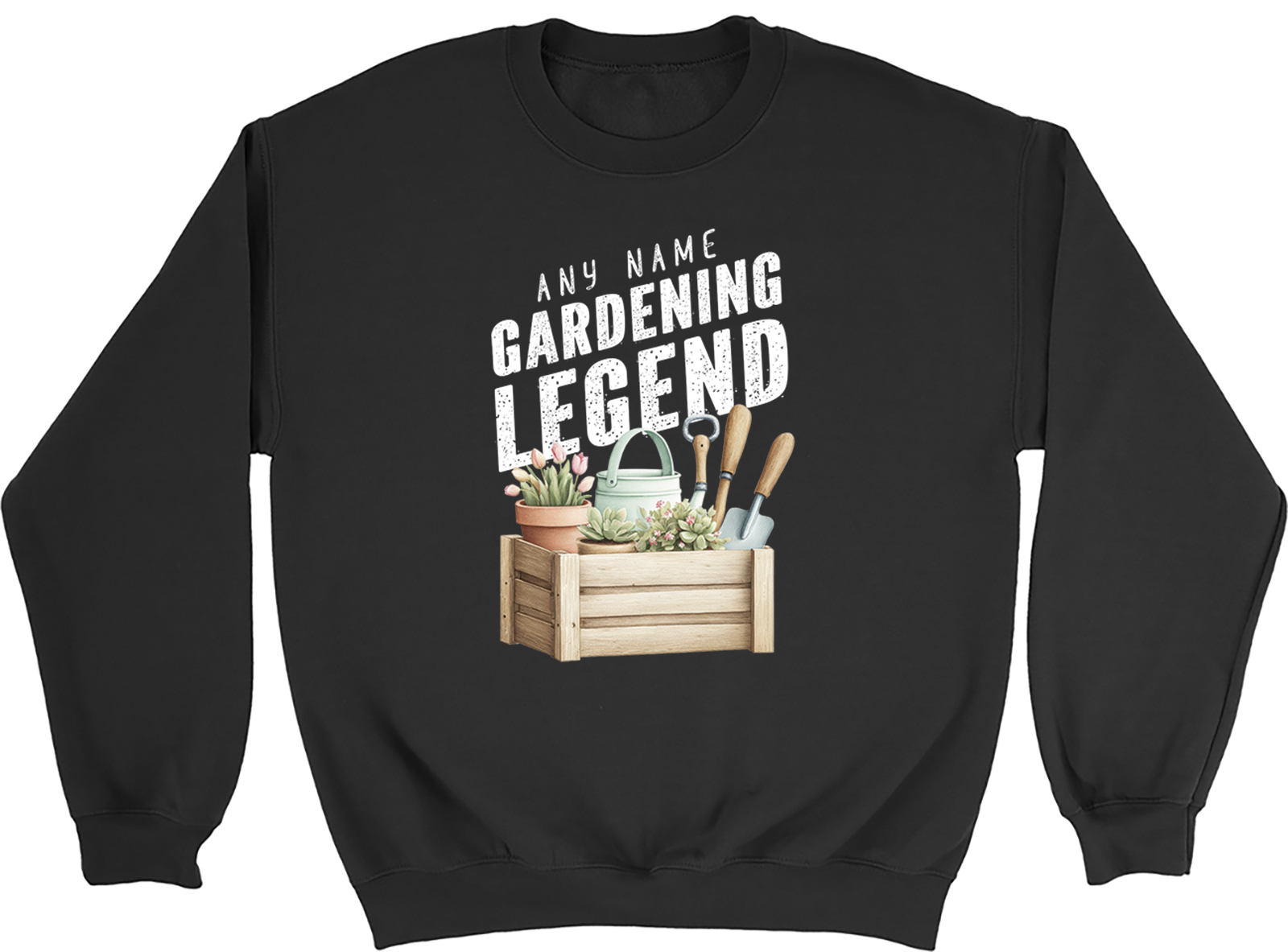 Personalised Gardening Legend Any Name Garden Sweatshirt Mens Womens Jumper