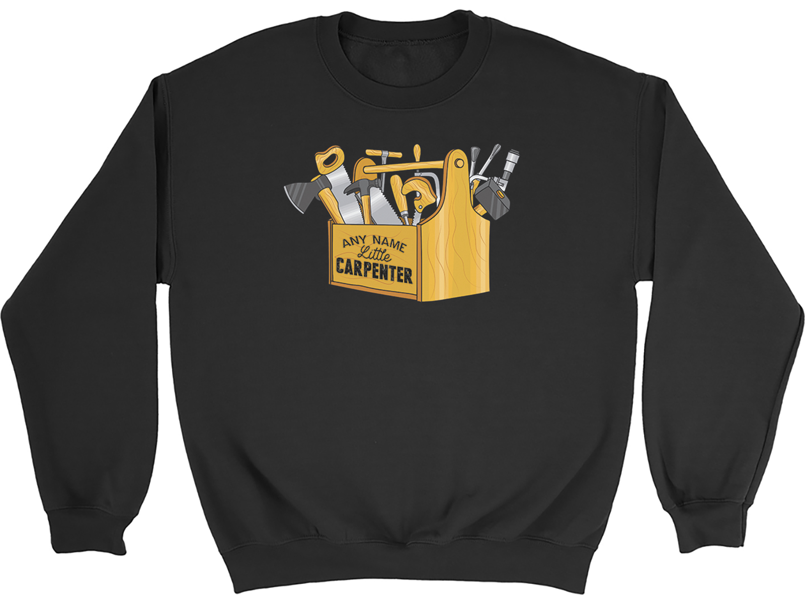 Personalised Any Name Little Carpenter Tools DIY Sweatshirt Mens Womens Jumper