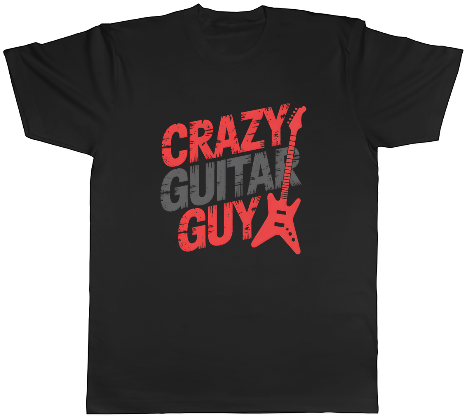 Crazy Guitar Guy Electric Guitarist Mens T-Shirt Tee Gift Top