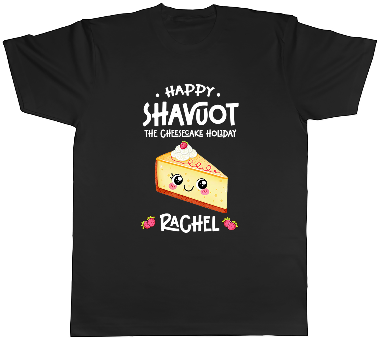 Personalised Happy Shavout Jewish Cheesecake Mens T-Shirt Tee Gift Top