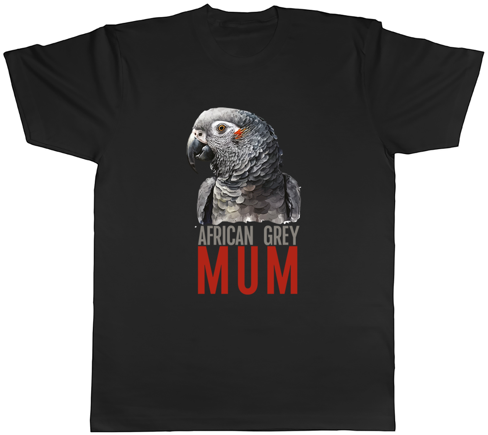 African Grey Parrot Mum Mens T-Shirt Tee Gift Top