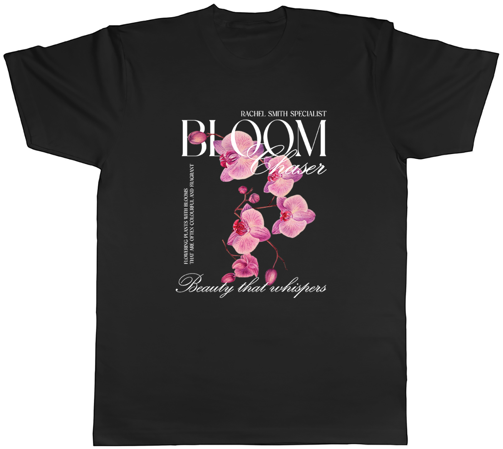 Personalised Bloom Chaser Orchid Flowers Mens T-Shirt Tee Gift Top