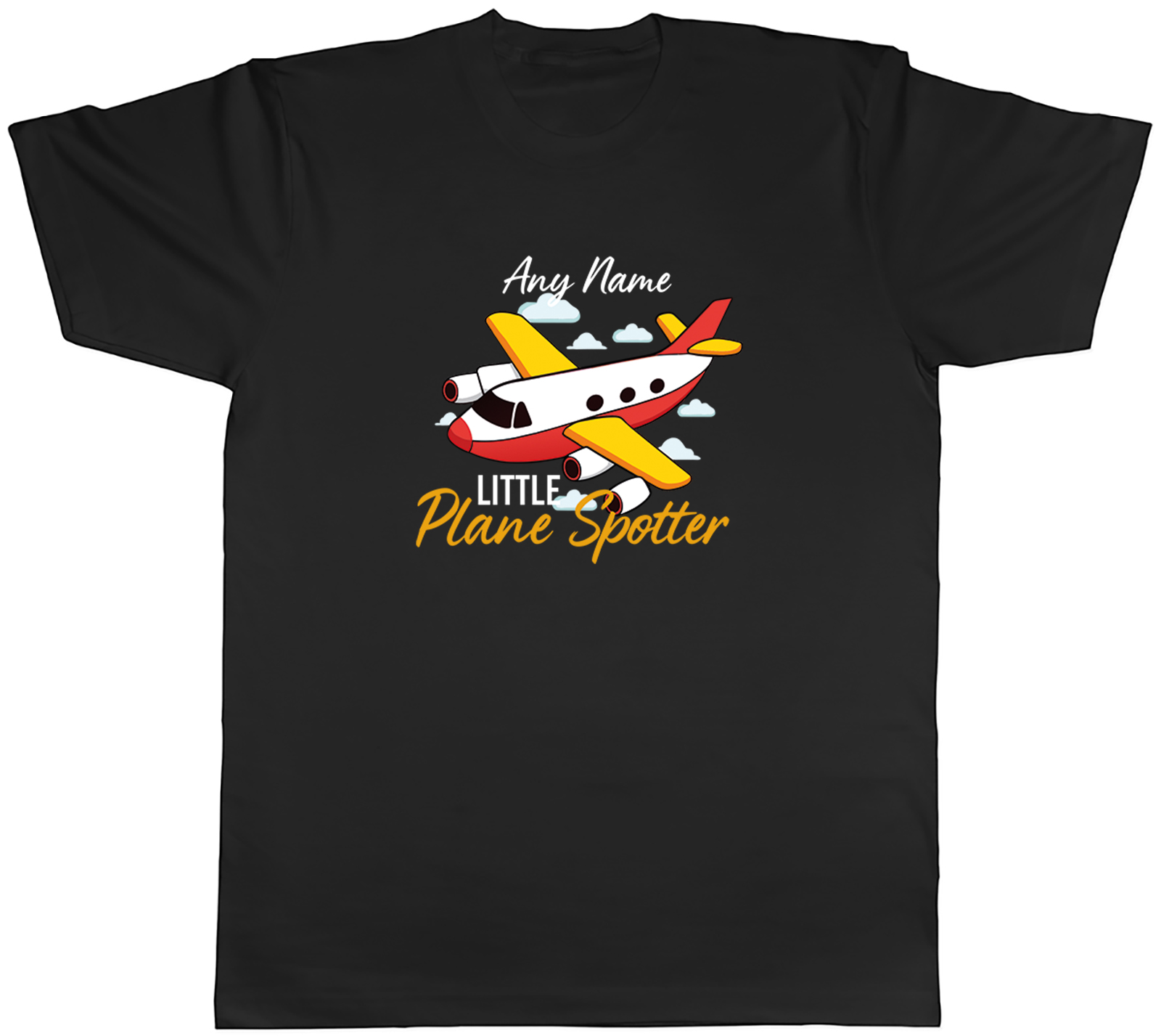 Personalised Little Plane Spotter Aeroplane Mens T-Shirt Tee Gift Top