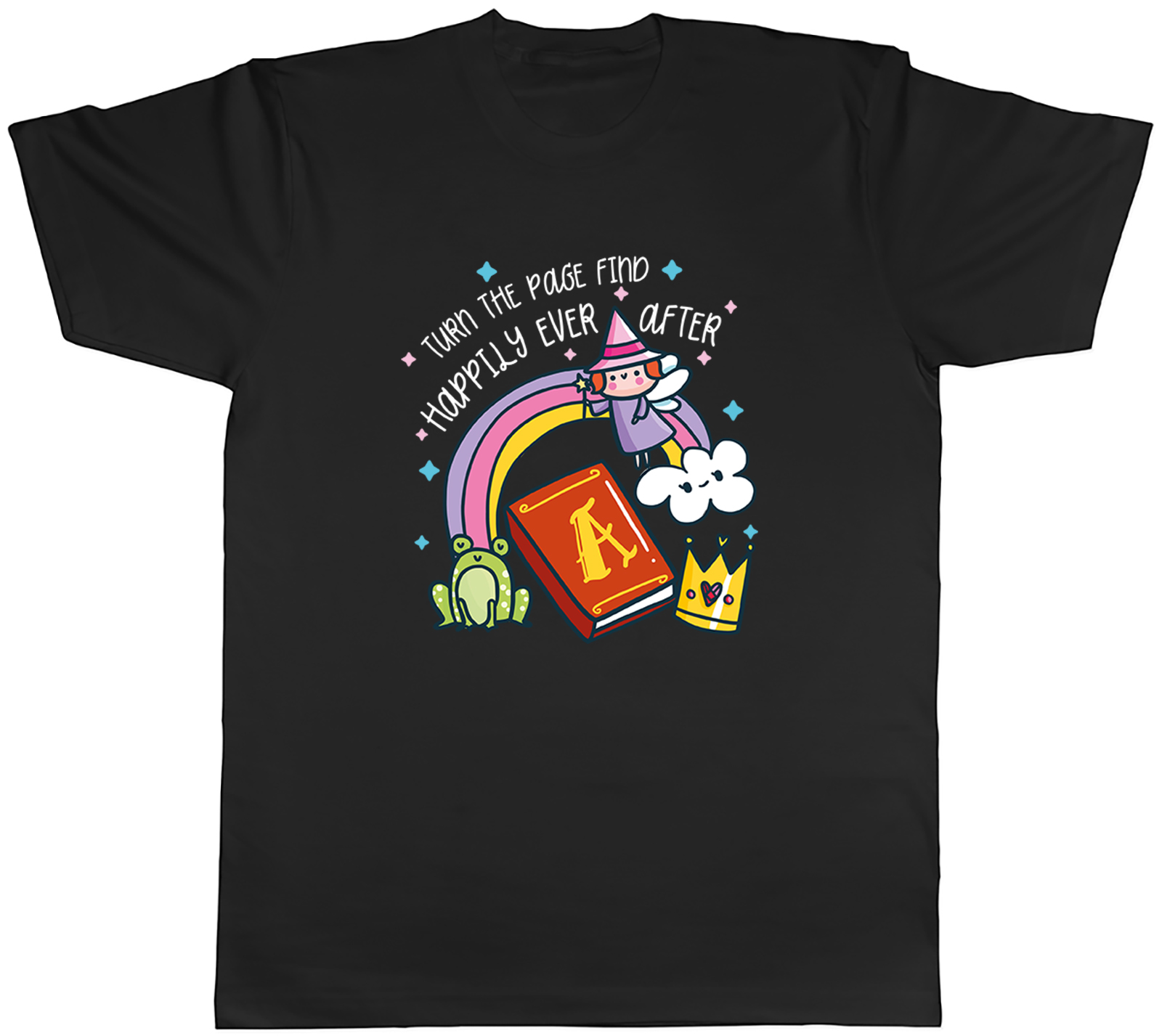 Book Lover Turn the Page Happily Ever After Mens T-Shirt Tee Gift Top