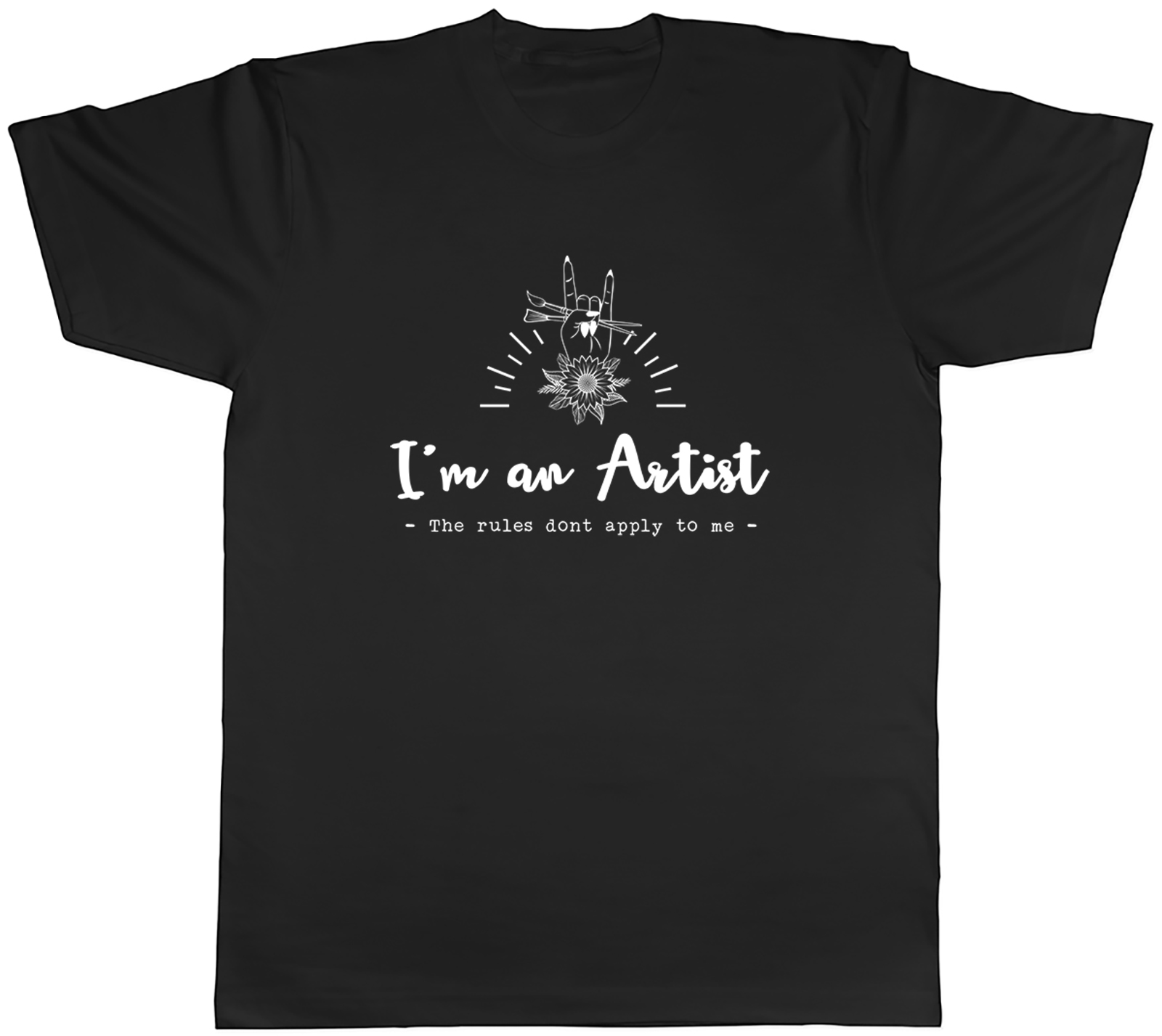 Funny Artist Mens T-Shirt Rules Don’t Apply to Me Unisex Tee Gift