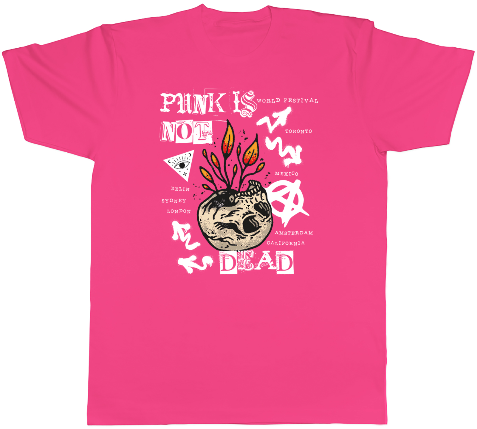 Punk is not Dead Mens T-Shirt Gothic Emo Music Unisex Tee Gift