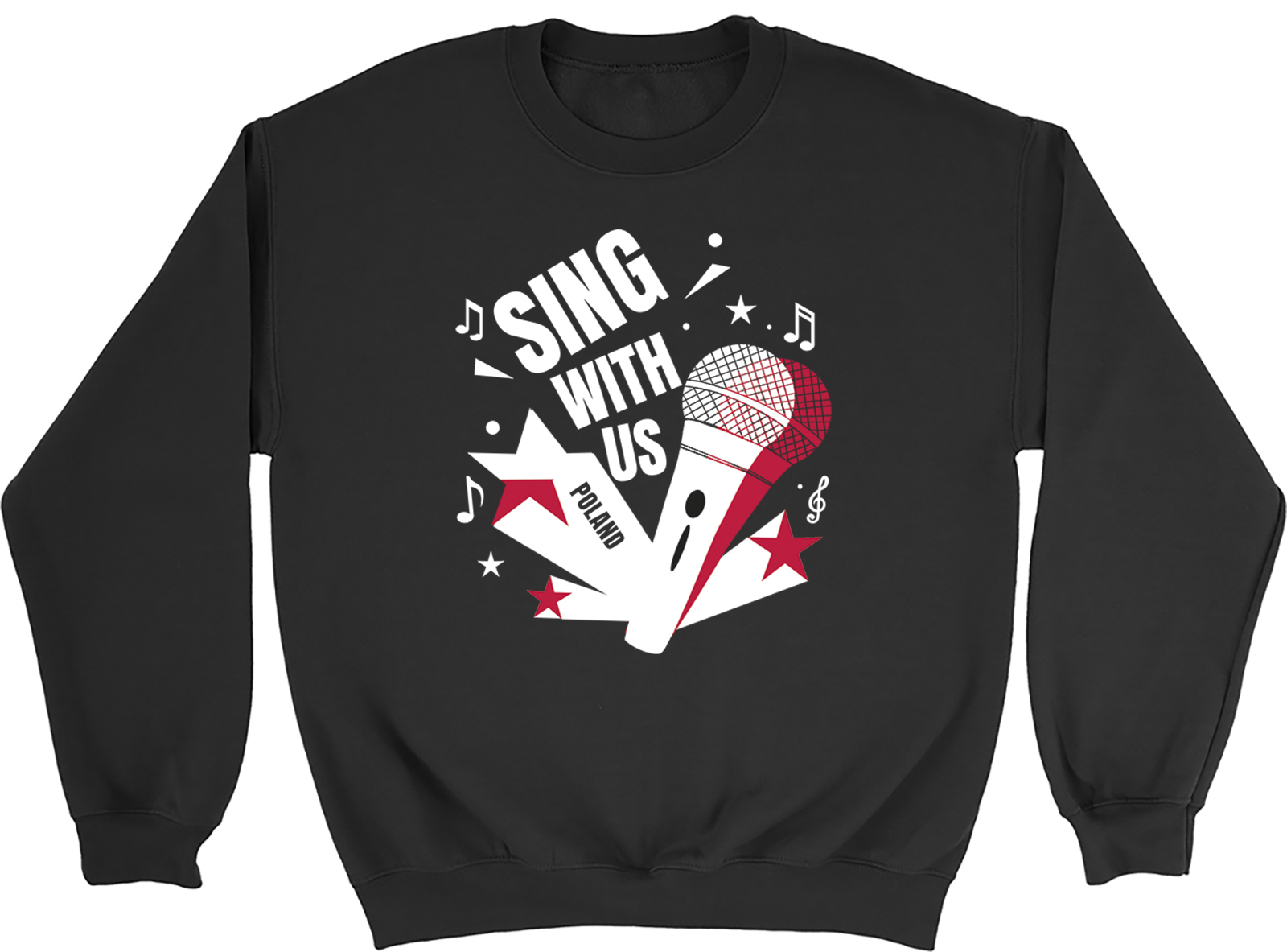 Poland Music Sing with us Note karaoke Sweatshirt Mens Womens Jumper