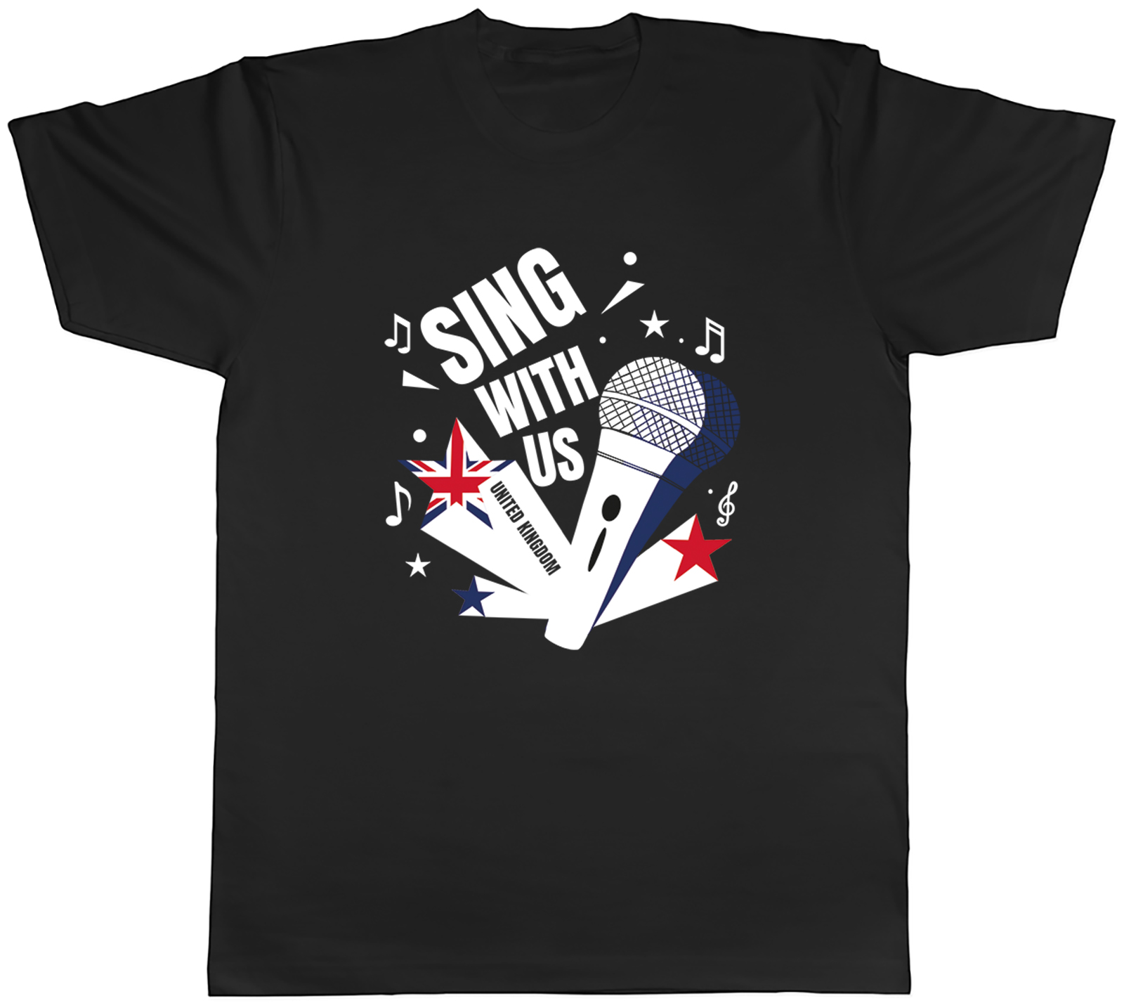 United Kingdom Music Sing with us Note karaoke Mens T-Shirt Tee Gift Top