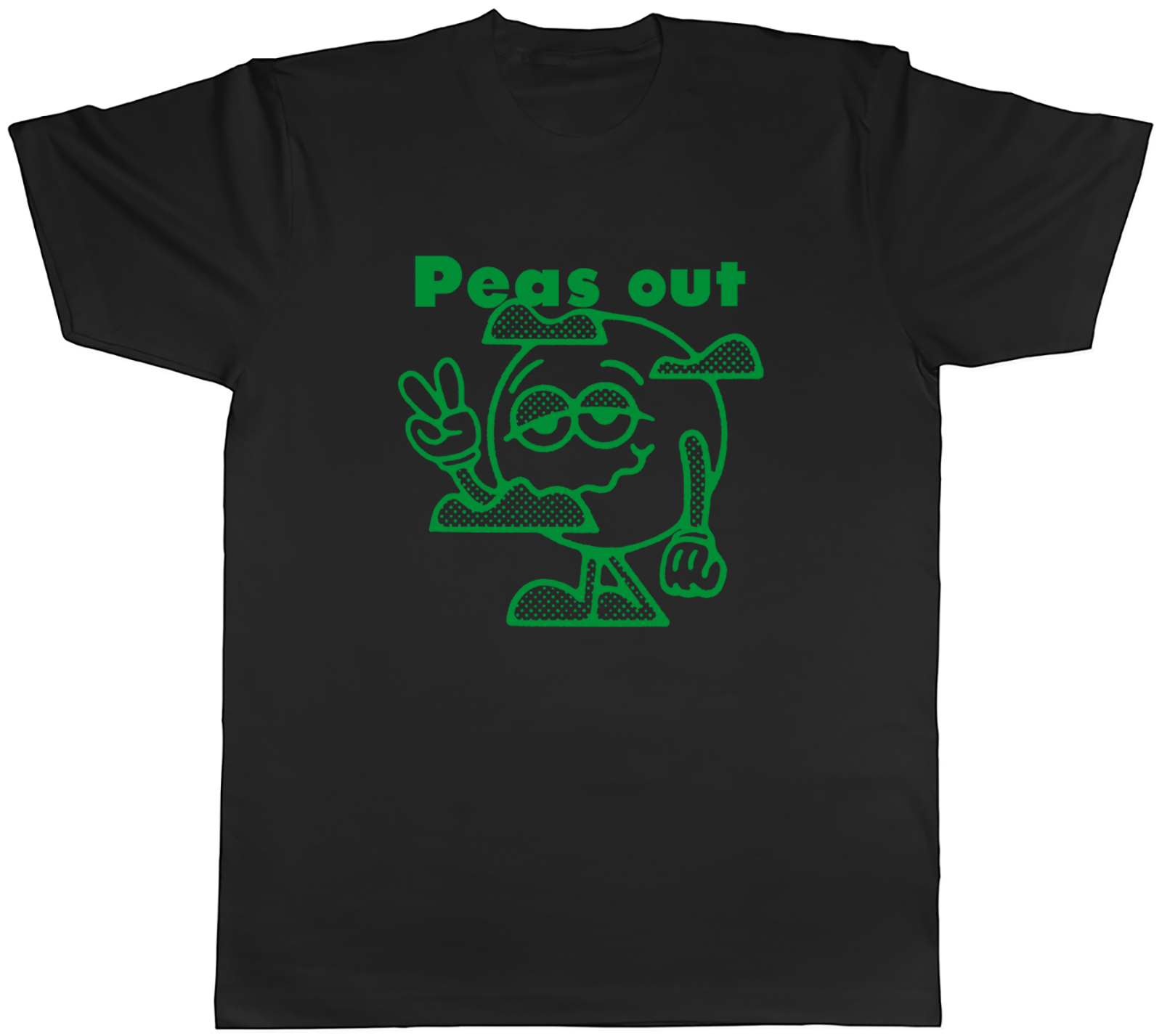 Funny Peas Out Mens T-Shirt Peace Out Joke Unisex Tee Gift