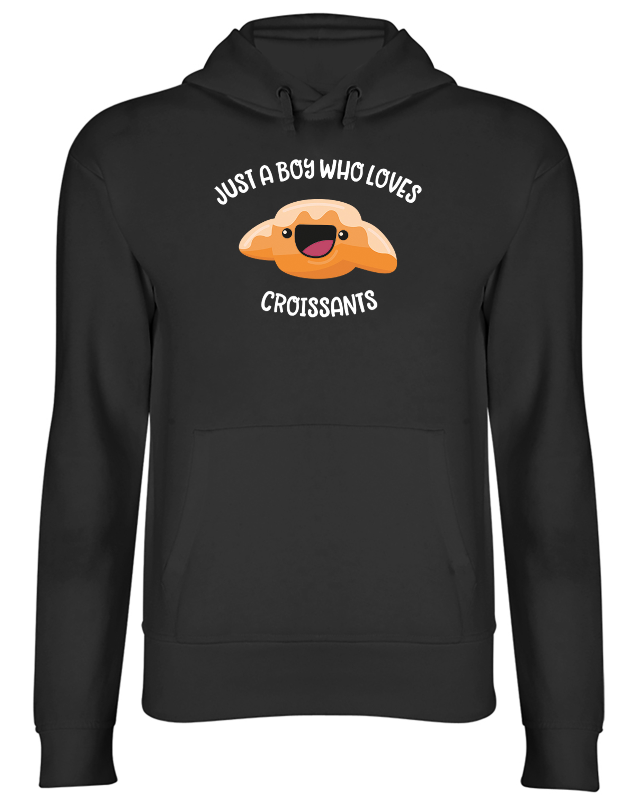 Just a Boy Who Loves Croissants Funny Baking Hoodie Mens Womens Hooded Top