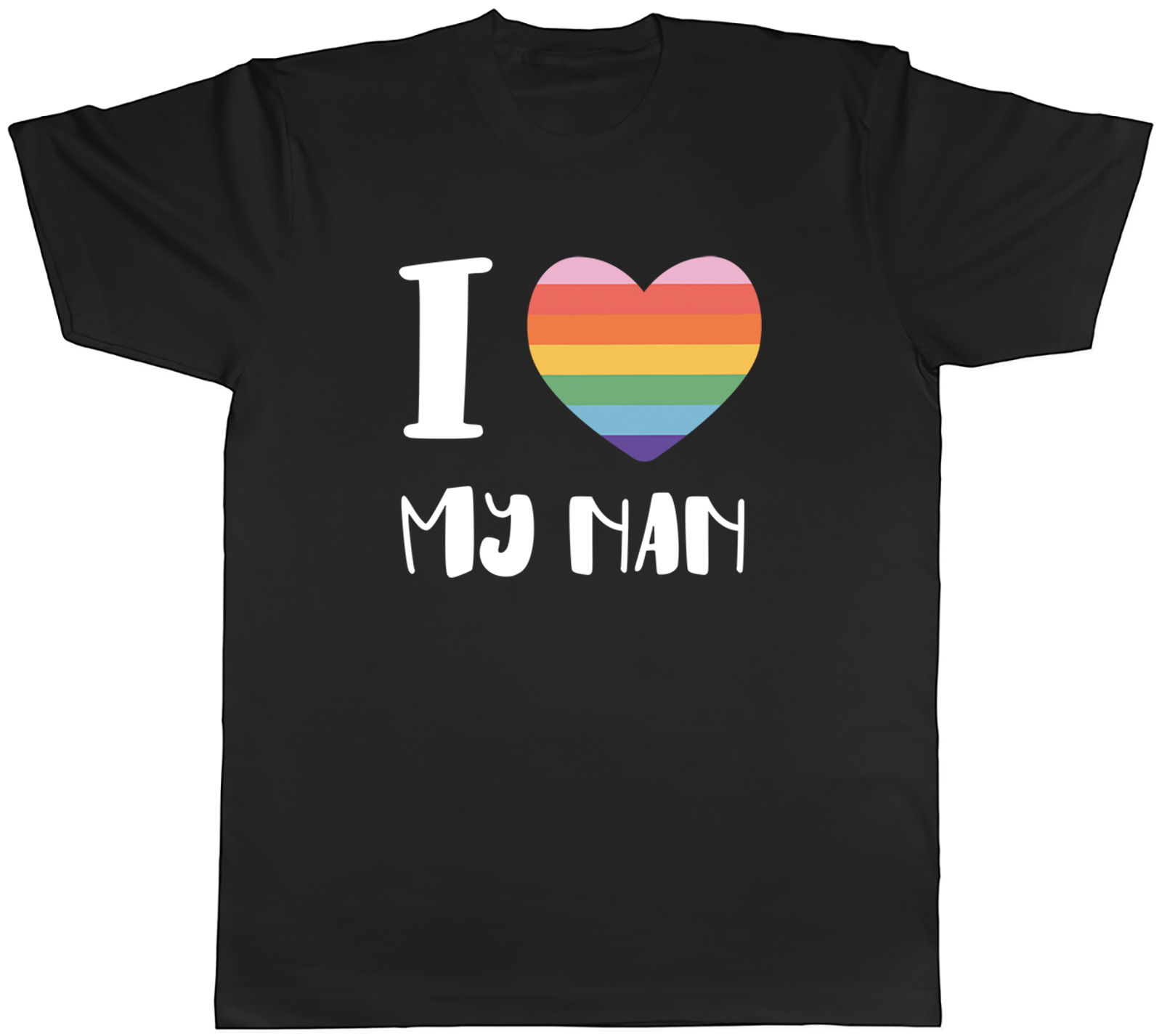 I Love my Nan Rainbow Heart Mens T-Shirt Tee Gift Top