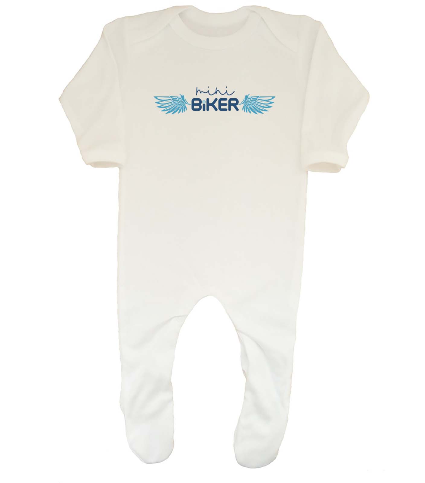 Mini Biker Baby Grow Sleepsuit Racer Bike Helmet Motorcycle Motorbike Boys Girl